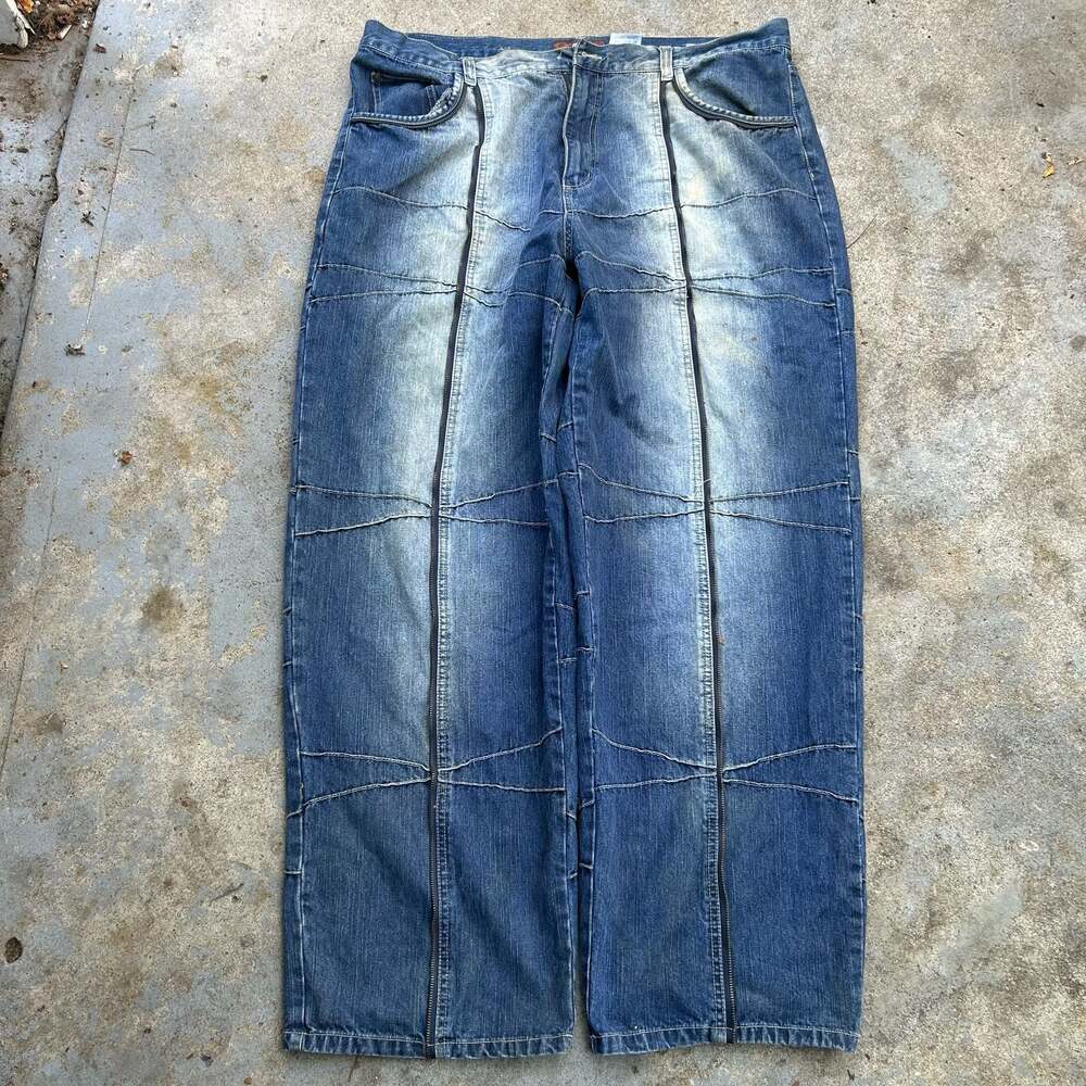 Y2k M.P. Member's Property Wide Leg Baggy Denim Jeans Vintage Skater